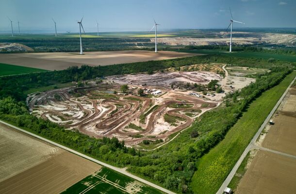 Luftbild der Deponiefläche